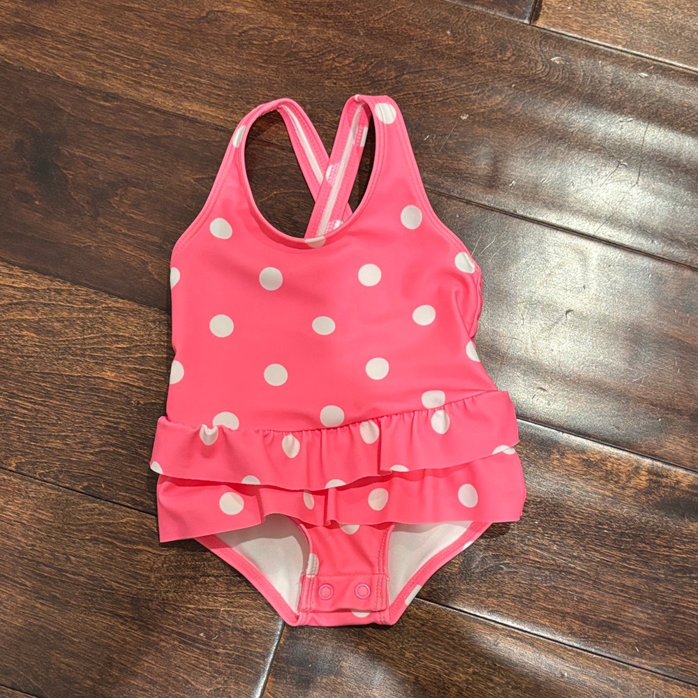 Carter's Pink Polka Dot One Piece Swimsuit